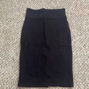 Black pencil skirt with slit on the back